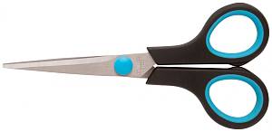 Ножницы бытовые нержавеющие, прорезиненные ручки, толщина лезвия 1,8 мм, 135 мм FIT