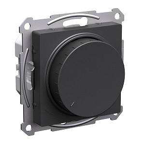 ATN001423 AtlasDesign Светорегулятор (диммер) повор-нажим, LED, RC, 400Вт, мех., БАЗАЛЬТ