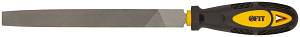 Напильник Профи, мягкая прорезиненная ручка, плоский 200 мм FIT