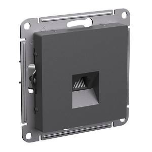 ATN001483 AtlasDesign Розетка компьютерная RJ45, кат. 5е, мех., БАЗАЛЬТ