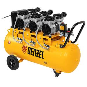 Компрессор безмасляный, малошумный DLS 2250/100, 2250 Вт, 3x750, 100 л, 410 л/мин блок управления/ Denzel Компрессор безмасляный, малошумный DLS 2250/100, 2250 Вт, 3x750, 100 л, 410 л/мин блок управления/ Denzel