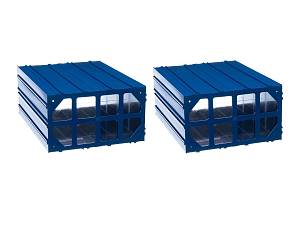 Пластиковый короб Стелла-техник С-510-2К-синий-прозрачный , 260х364х150мм, комплект 2 штуки