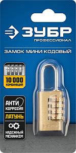 ЗУБР кодовый, 35 х 21 х 10 мм, 4 диска, мини, навесной замок, Профессионал (37118-2) ЗУБР кодовый, 35 х 21 х 10 мм, 4 диска, мини, навесной замок, Профессионал (37118-2)