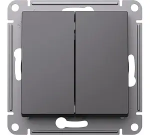 AtlasDesign Базальт Переключатель 2-клавишный, сх.5, 10АХ, механизм | ATN001465