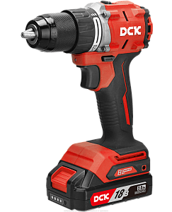 Дрель-шуруповерт аккум бесщеточная ударная DCK KDJZ2060i 18В, 2*2А/ч. 60нм, кейс