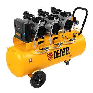 Компрессор безмасляный, малошумный DLS 2250/100, 2250 Вт, 3x750, 100 л, 410 л/мин блок управления/ Denzel Компрессор безмасляный, малошумный DLS 2250/100, 2250 Вт, 3x750, 100 л, 410 л/мин блок управления/ Denzel