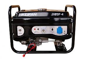 Генератор бензиновый LIFAN 2GF-4 (220В, 2/2,2 кВт, 4-х тактный, бензиновый, одноцилиндровый, с воздушным охлаждением, 6,5 л.с., объем 196см³, Ручной/электрический стартер, 45 кг)