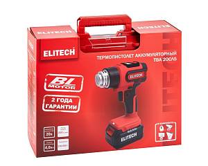 Термопистолет аккумуляторный ELITECH ТВА 20СЛ5 (E2207.010.01) Термопистолет аккумуляторный ELITECH ТВА 20СЛ5 (E2207.010.01)