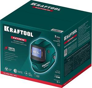 KRAFTOOL EXTREM хамелеон, затемнение 3/4-8/9-13, маска сварщика (11062) KRAFTOOL EXTREM хамелеон, затемнение 3/4-8/9-13, маска сварщика (11062)