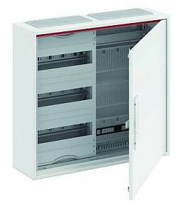 ABB CA24VML Шкаф 48М навесной с медиапанелями IP30, 650x550x160 между DIN-рейками 125 мм и самозажимными клеммами N/PE и дверью с вент. отверстиями 2CPX052211R9999