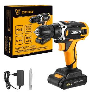 Аккумуляторная дрель-шуруповерт DEKO Banger 20V ONE +, 20В, 1x1.5Ач 083-1042