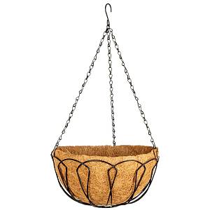 Подвесное кашпо, 30 см, с кокосовой корзиной Palisad Подвесное кашпо, 30 см, с кокосовой корзиной Palisad