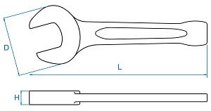 Ключ рожковый силовой ударный 125 мм KING TONY 10A0-C5