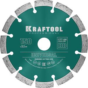 KRAFTOOL Universal, 150 мм, (22.2 мм, 10 х 2.4мм), сегментный алмазный диск (36680-150)